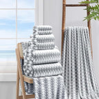 8 Piece Bathroom Towel Set Gray |2 Oversized Large Bath Towels Sheet, 2 Hand - Image 5