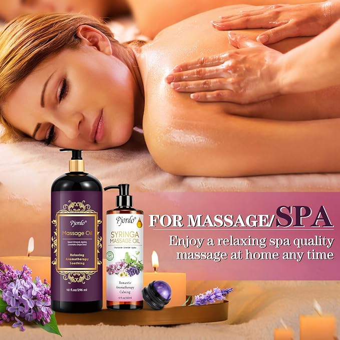 Pjordo 2 Pack Massage Oil for Massage Therapy, Lilac Oil, Lavender Massage Oil - Image 7
