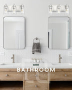 3-Light Bathroom Light Fixtures, Brushed Nickel Vanity Light - Image 4