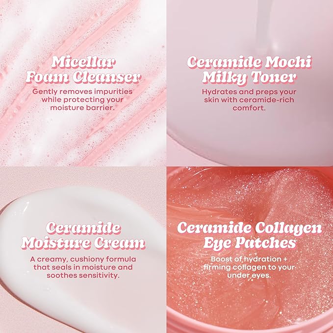 TONYMOLY Wonder Ceramide Mochi Essentials 4-Piece Skincare Set – Hydrating - Image 5