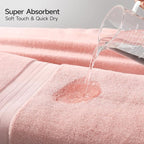 REDKISS Pink Bath Towels Set of 4, Extra Large Bath Sheets 27 X 59 Inches - Image 5