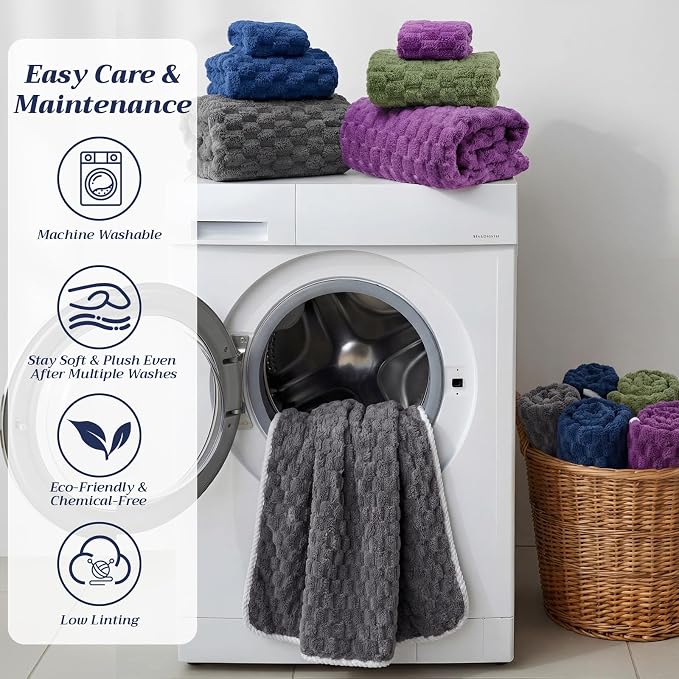 Gilprop 12 Pcs Soft Bath Towels Set - Image 6