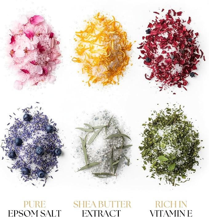 Epsom Salt Bath Gift Set – 6 Aromatherapy Blends - Image 4