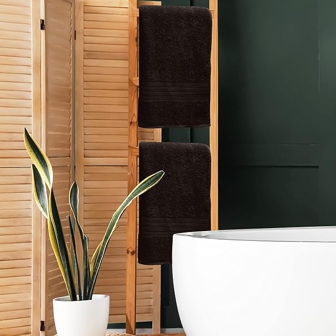 BOUTIQUO Cotton 2 Pack Bath Towel Set 28x55, Eco-Friendly Large Bath Towels - Image 4