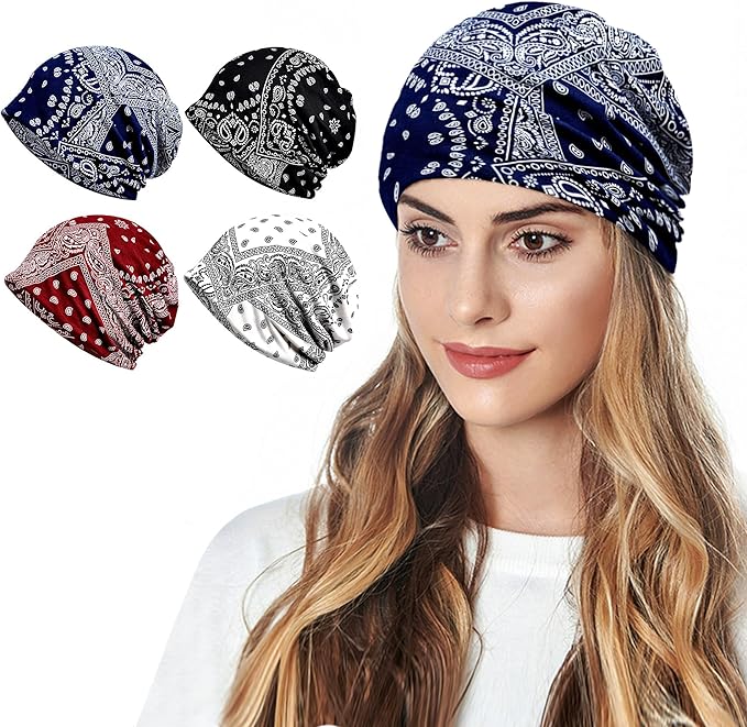 Women's Summer Beanie for Men Hat Boho Hats Adult Dwarf Hats Chemo Cap Cancer by Ababalaya