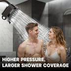 High Flow Filtered Shower Head, HOPOPRO 5 Modes High Pressure Fixed Showerhead - Image 7
