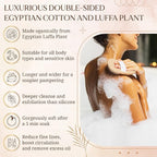 CraftsOfEgypt Egyptian Natural Loofah Body Scrubber Pads, Double Sided Luffa - Image 4