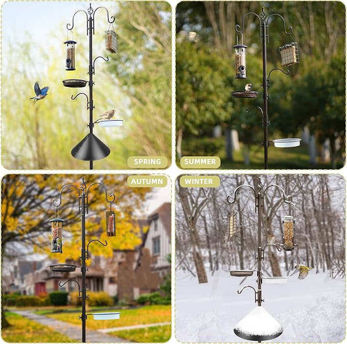 Bird Feeder Pole with Squirrel Baffle - Image 8