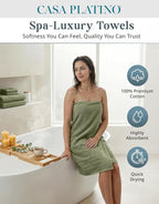 Casa Platino 100% Luxury Bath Towel Pack of 12 - Image 2