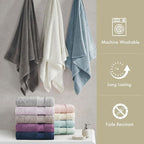Madison Park Turkish 100% Cotton 600Gsm Luxury Premium Thick Soft Absorbent - Image 6