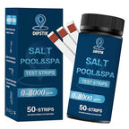 Saltwater Pool Test Strips, 0-8000 ppm, Salt Test Strips Kit by DIPSTIK