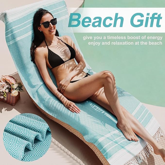 Genovega 6 Packs Oversized Turkish Beach Bath Towel Set Bulk 74"x38" Extra - Image 4