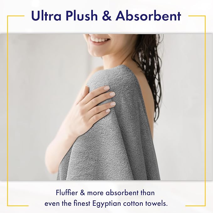 Alusa Home Ultra Soft & Plush Viscose from Bamboo Bath Towels - Image 3