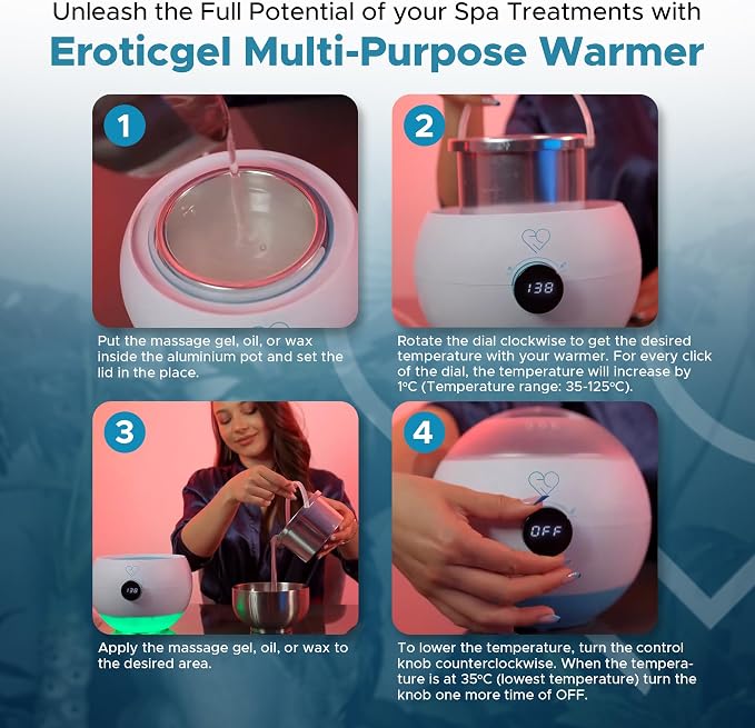 Multi-Purpose Oil & Massage Gel Warmer, Electric Wax Melter, Includes Aluminum - Image 3