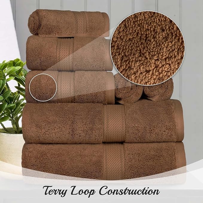 Superior Egyptian Cotton Pile 9 Piece Towel Set, Includes 3 Bath, 3 Hand - Image 7