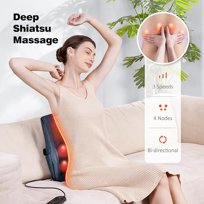 Boriwat Neck Massager with Heat, Back Massager & Deep Tissue Massager, 3D - Image 4
