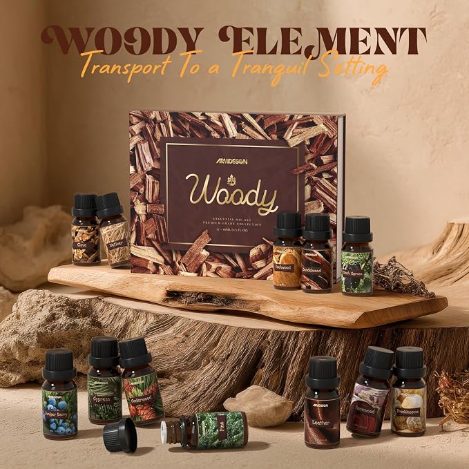 ARVIDSSON Woody Essential Oils Set, Wood Fragrance Oils Gift Set, 12 x 10ml - Image 7