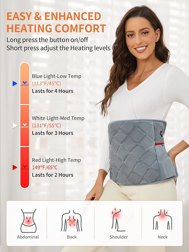 Vofuoti Portable Heating Pad, Cordless Weighted Heating Pads - Image 4