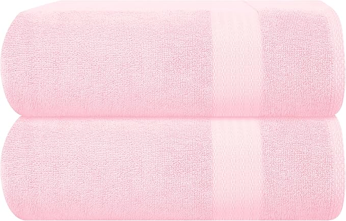 GLAMBURG Premium Cotton Oversized 2 Pack Bath Sheet 35x70-100% Pure Cotton by GLAMBURG