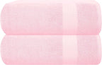 GLAMBURG Premium Cotton Oversized 2 Pack Bath Sheet 35x70-100% Pure Cotton by GLAMBURG