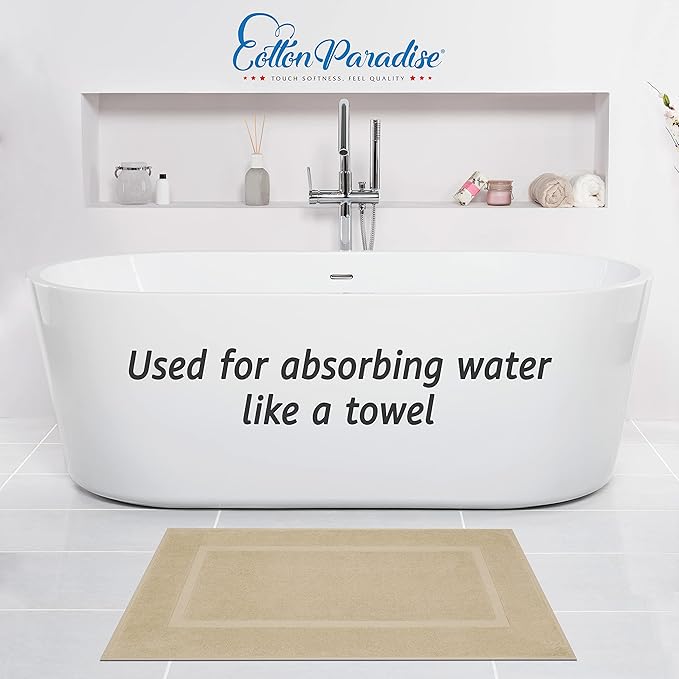 Cotton Paradise 100% Cotton Bath Mats - Image 2