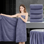 4 Piece Extra Large Bath Towel 35"x70" Oversized Bath Sheet Bath Towel Set by JessyHome