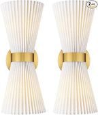 Wall Sconces Set of Two, HWH 14.3 Inch Gold Bathroom Light Fixtures by HWHINVESTMENT