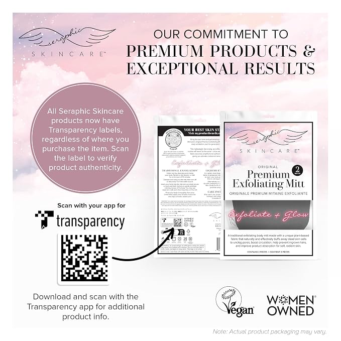 Seraphic Skincare Original Premium Exfoliating Mitt - Image 6