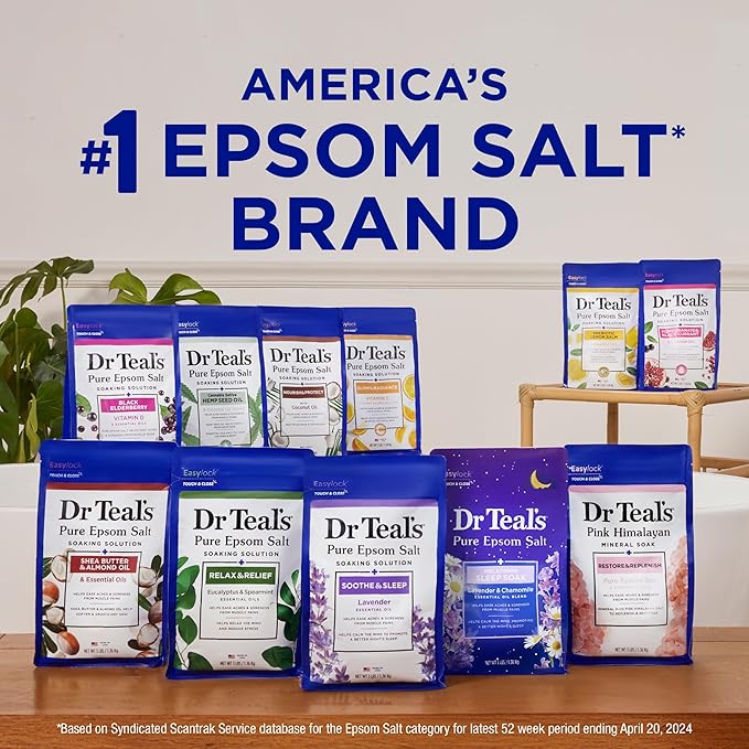 Dr Teal's Pure Epsom Salt, Lavender & Eucalyptus Duo Bundle, 3 lbs - Image 7