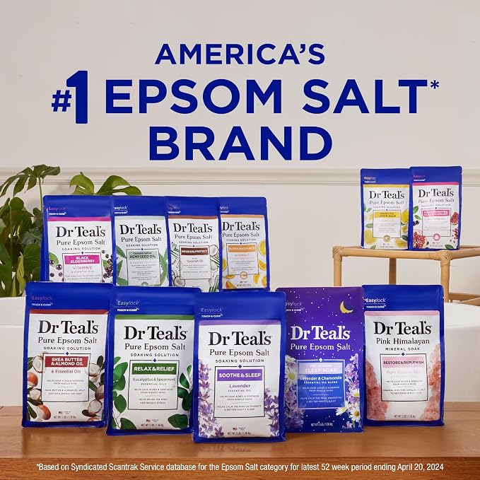 Dr Teal's Pure Epsom Magnesium Salt Soak, Soothe & Sleep - Image 8