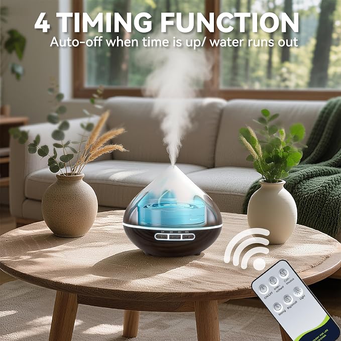 500ML Essential Oil Diffuser, Aromatherapy Diffuser - Image 4