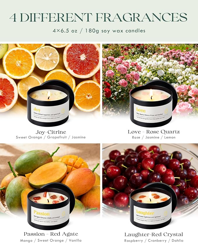 AOOVOO Crystal Energy Candles Set - Image 4