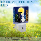 Night Light for Kids Girls Boys, Romantic Couple Cats Under Moon LED Night - Image 6