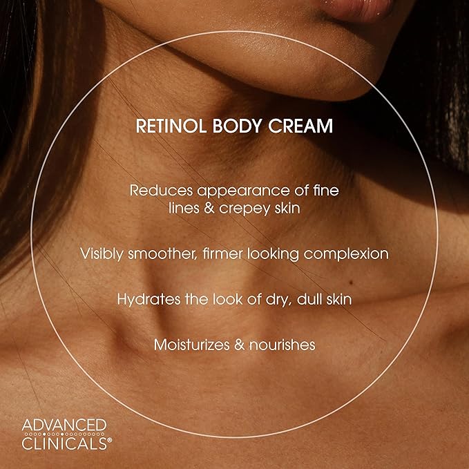 Advanced Clinicals Retinol Cream + Collagen Peptides Body Moisturizer & Face - Image 5