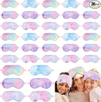 Geyoga 36 Pcs Plush Sleep Eye Mask Silk Furry Eye Covers by Geyoga