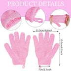 4 Pairs Bath Exfoliating Gloves Scrub, Double Sided Bath Mitts Scrubs - Image 2