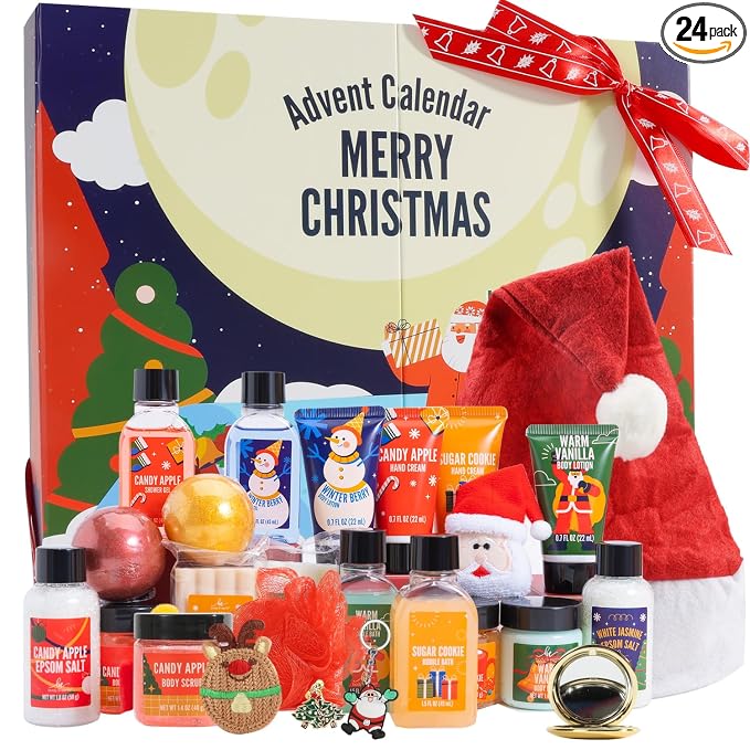 Advent Calendar 2025-24 Days of Beauty Advent Calendar, BFFLOVE Spa Gift Baskets by BFFLOVE