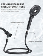 Magichome Shower Head with Handheld, High Pressure 10-Spd Detachable Chrome - Image 7