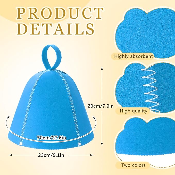 JaGely Sauna Hat for Men Women Sauna Hat Vaporarium Cap Russian Banya Cap for - Image 2