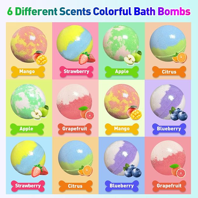 Bath Bombs for Kids with Surprise Inside, Organic Colorful Bubble Bath Fizzy - Image 3