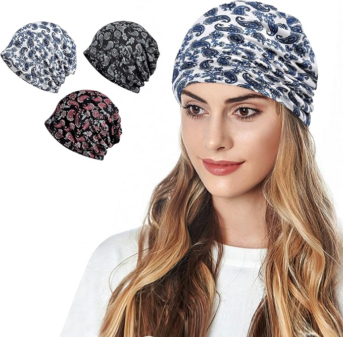 Women's Summer Beanie for Men Hat Boho Hats Adult Dwarf Hats Chemo Cap Cancer by Ababalaya