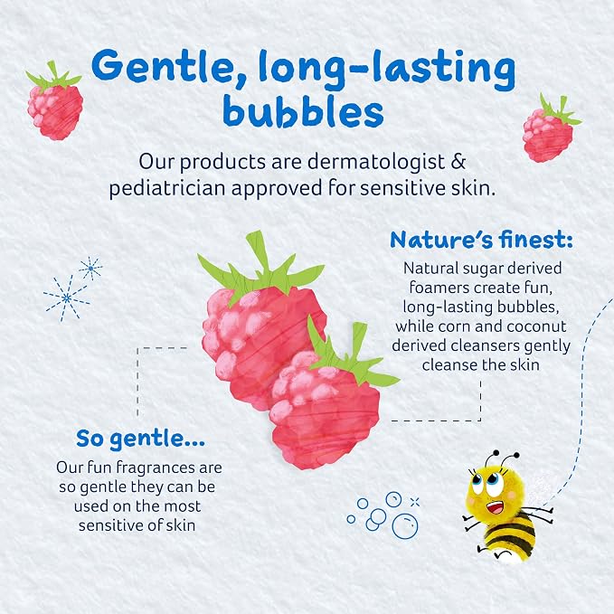 Childs Farm, Kids Bubble Bath for Dry, Sensitive Skin, Organic Raspberry - Image 9