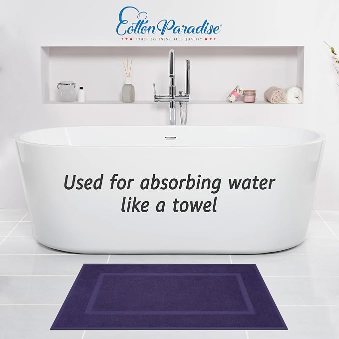 Cotton Paradise 100% Cotton Bath Mats - Image 2