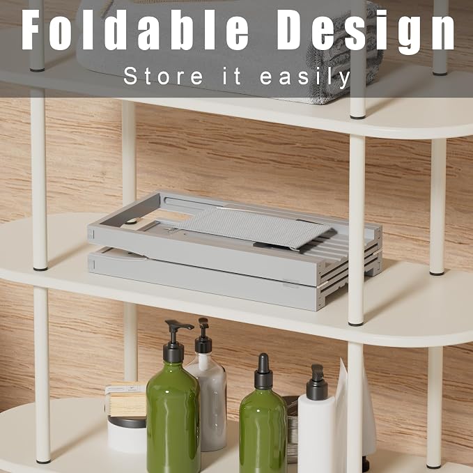 Foldable Bathtub Caddy Tray for Tub, Bamboo Expandable Bath Table Trays - Image 6