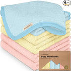 6-Pack Baby Washcloths – Soft Absorbent Viscose from Bamboo Washcloths by KeaBabies