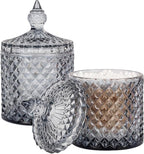 2 Pack Qtip Holder Thick Glass Apothecary Jars by rejomiik