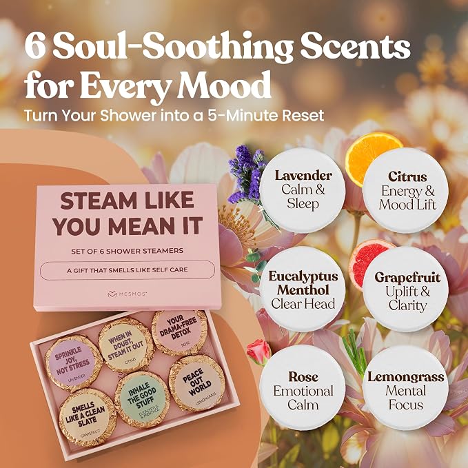 MESMOS 6 Assorted Shower Steamers Aromatherapy, Self Care Gifts - Image 2