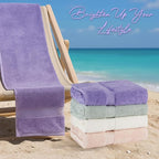 BolBom Towels 4 Pack Medium Bath Towel Set, 27“X54” Inches, 500 GSM 100% Ring - Image 6