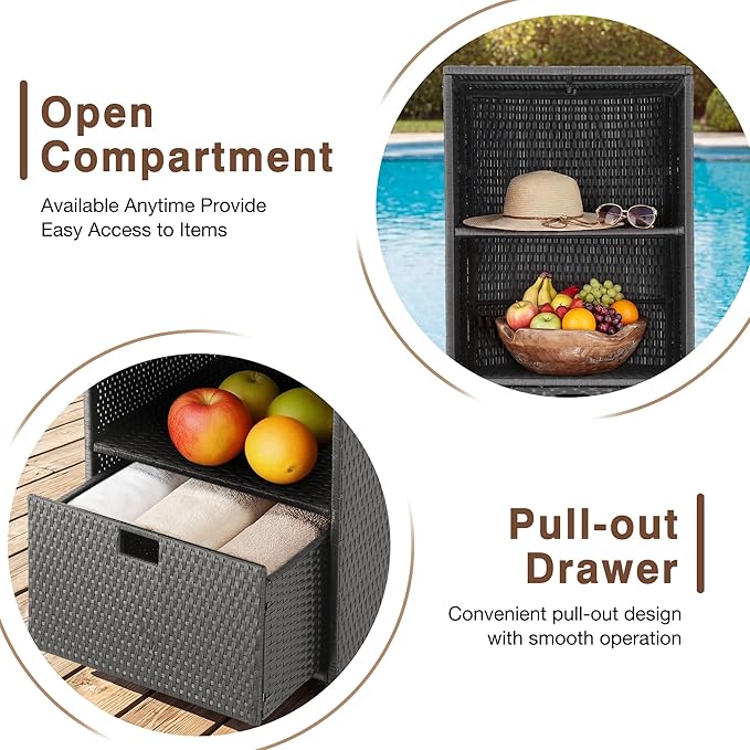 HOMREST Outdoor Pool Towel Rack - Image 4