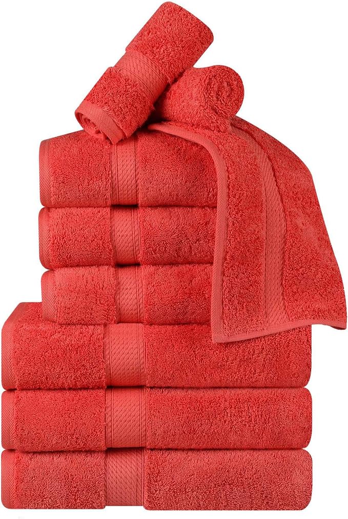 Superior Egyptian Cotton Pile 9 Piece Towel Set, Includes 3 Bath, 3 Hand - Image 2